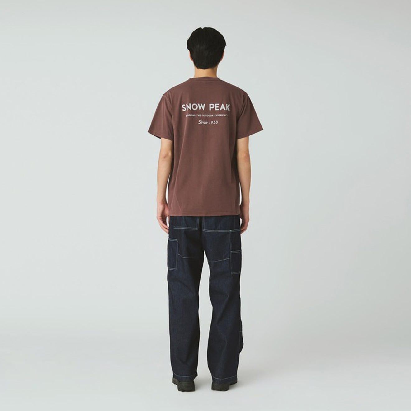 Snow Peak Garment Dyed T-Shirt Burgundy