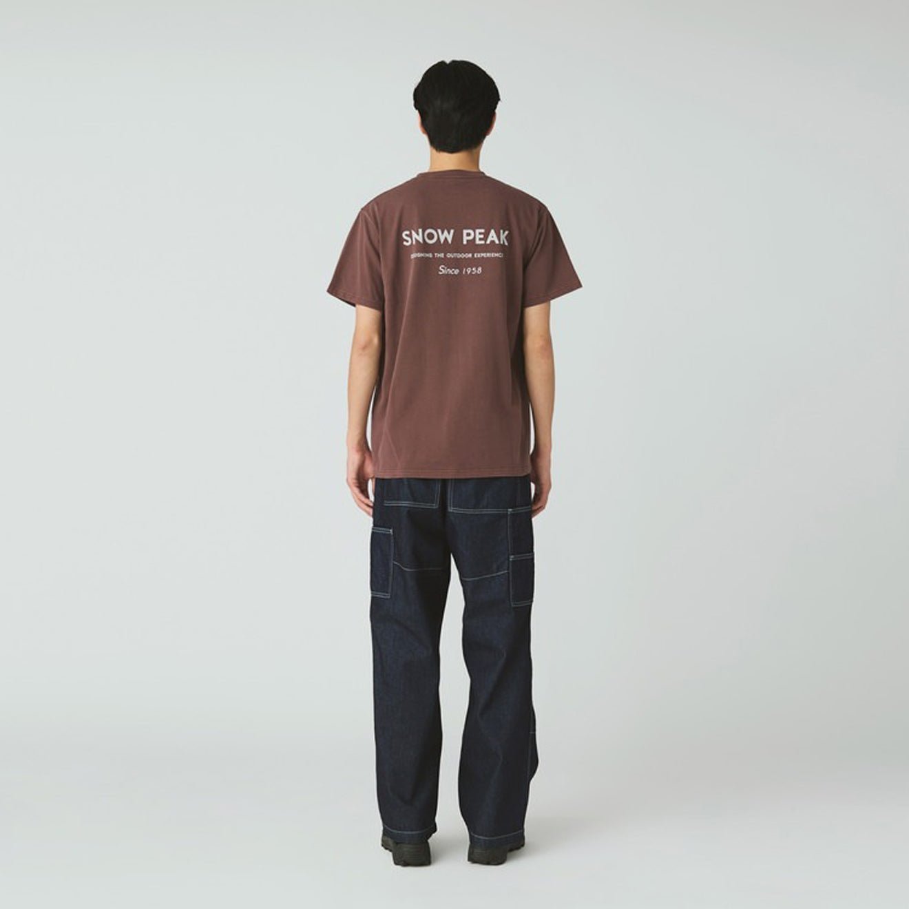 Snow Peak Garment Dyed T-Shirt Burgundy - The Sporting Lodge