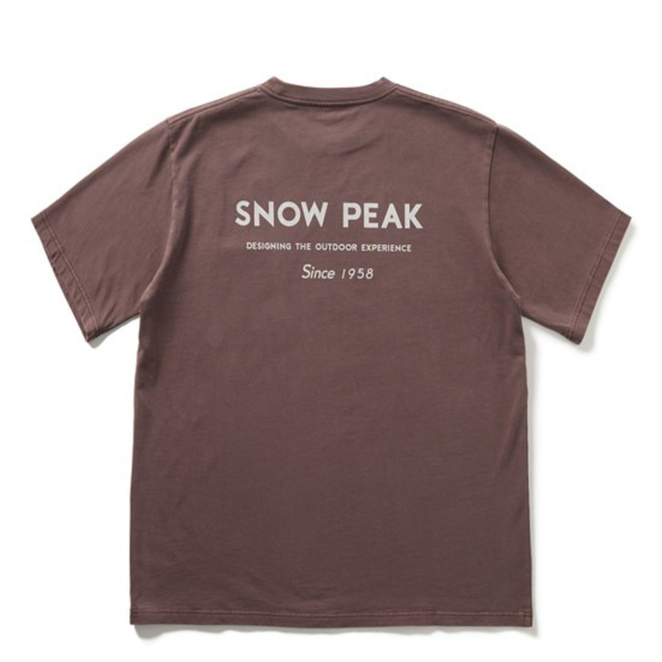 Snow Peak Garment Dyed T-Shirt Burgundy