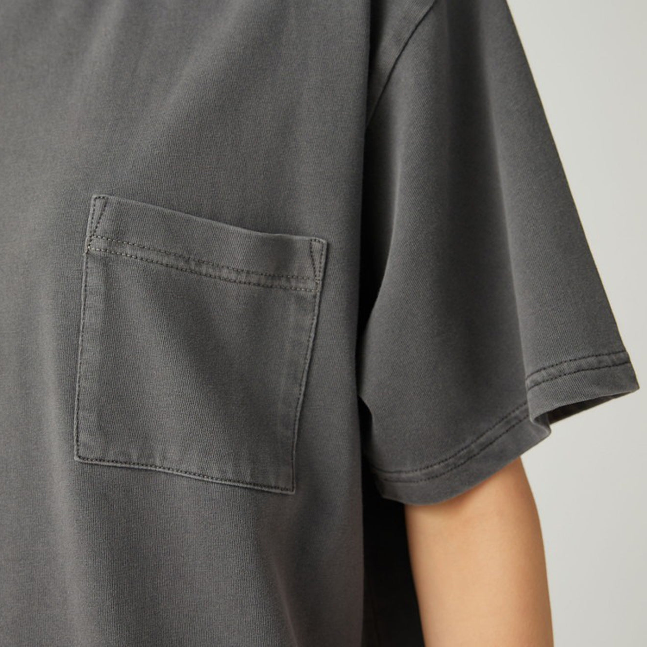 Snow Peak Garment Dyed T-Shirt Charcoal