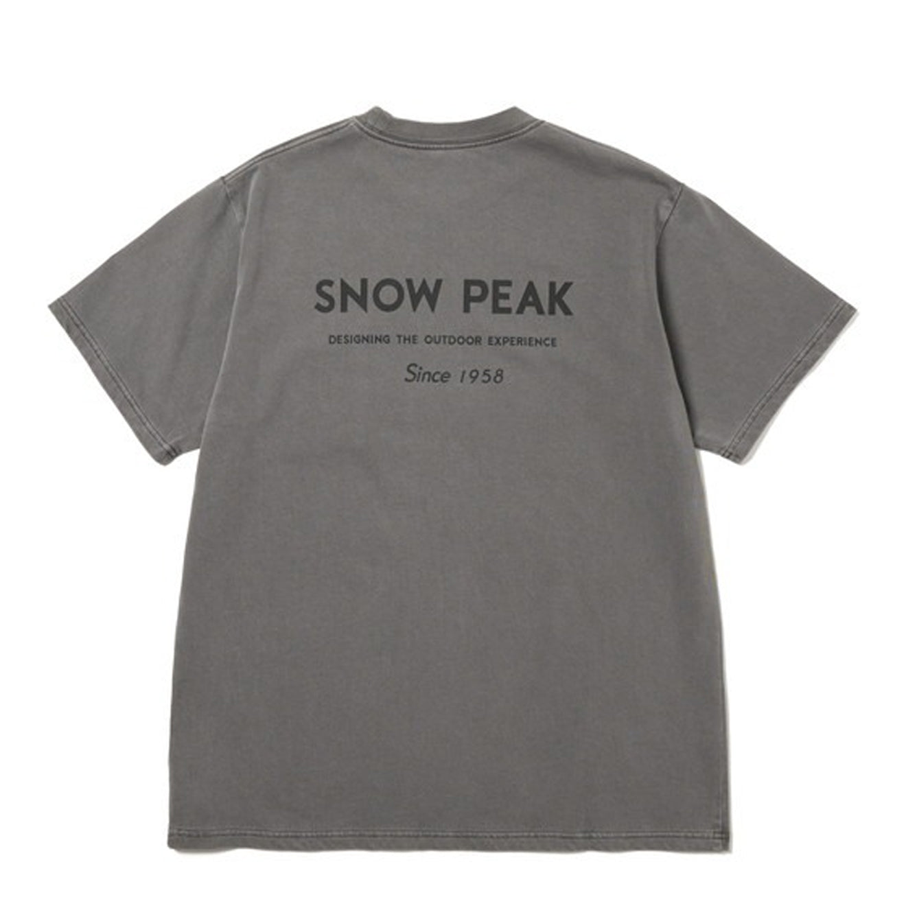 Snow Peak Garment Dyed T-Shirt Charcoal
