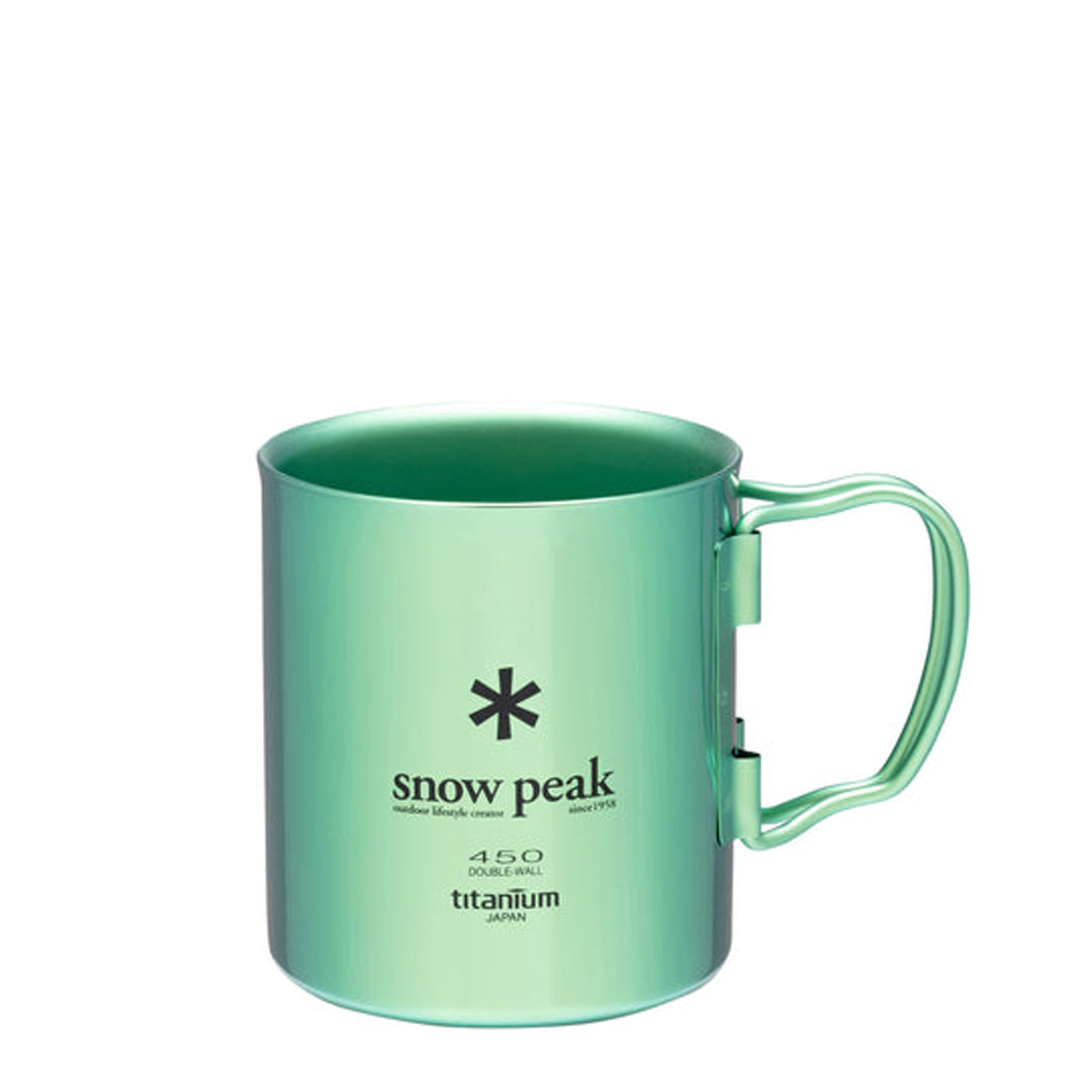 Snow Peak Titanium Double Wall Cup 450 Green - The Sporting Lodge