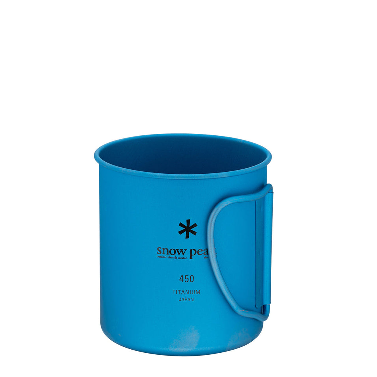 Snow Peak Titanium Single 450 Anodized Mug Blue