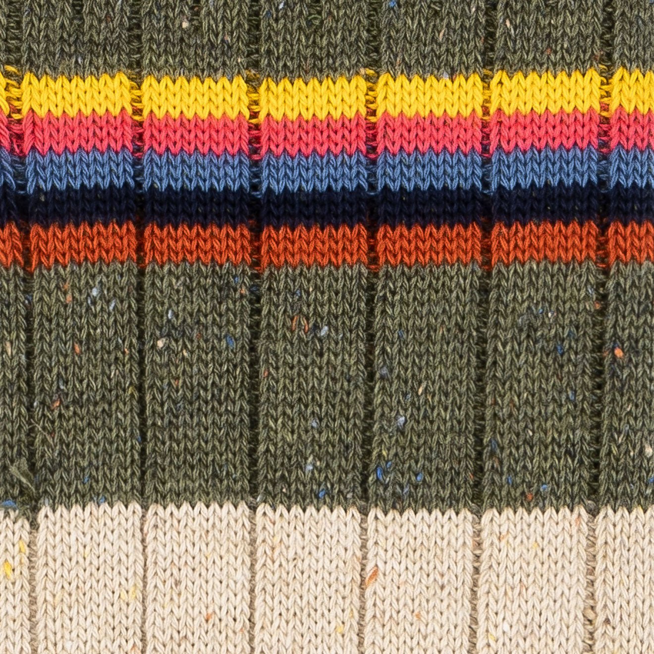 Paul Smith Sock Devon Brown Stripe / Cream - The Sporting Lodge