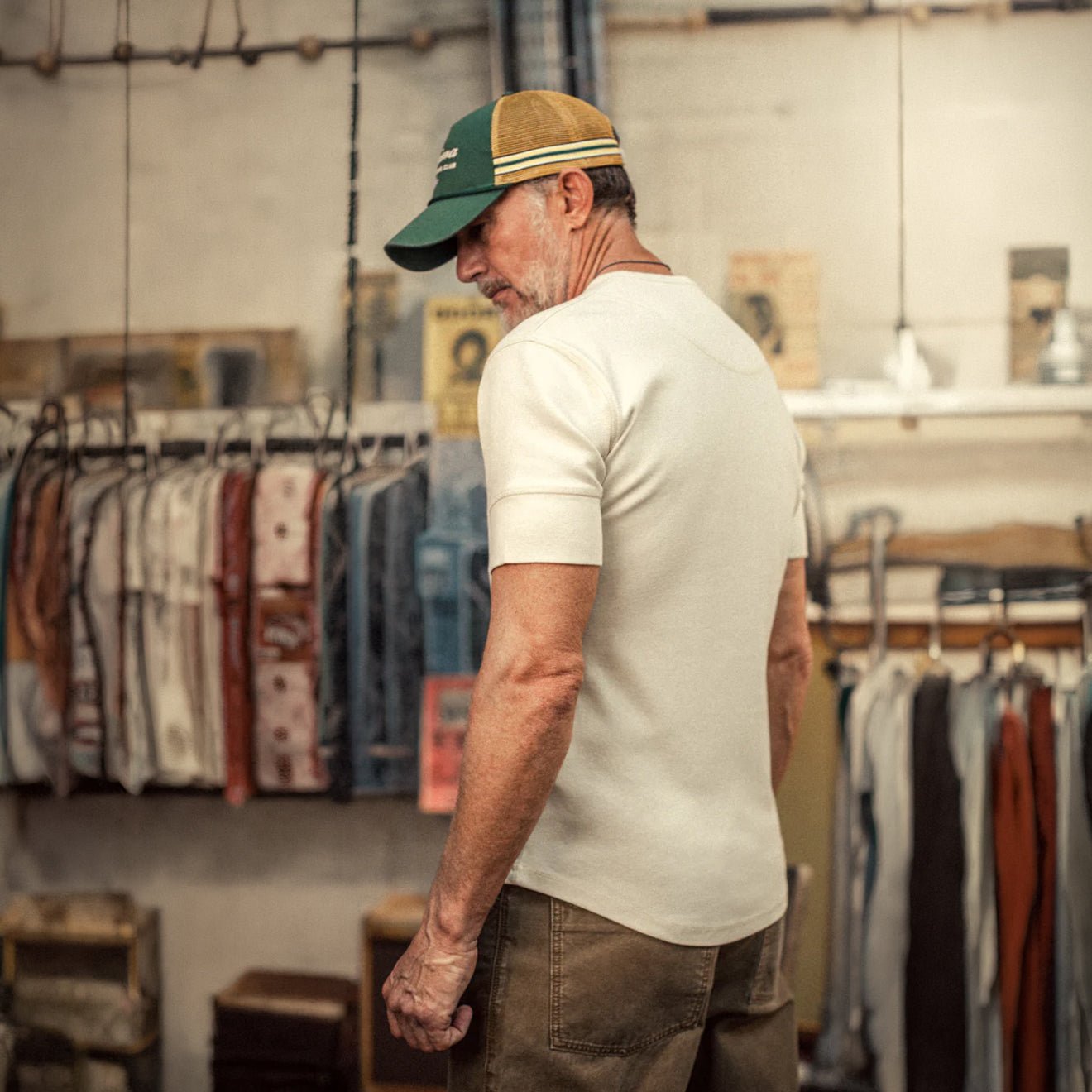 &Sons The New Elder Henley Short Sleeve Shirt Raw