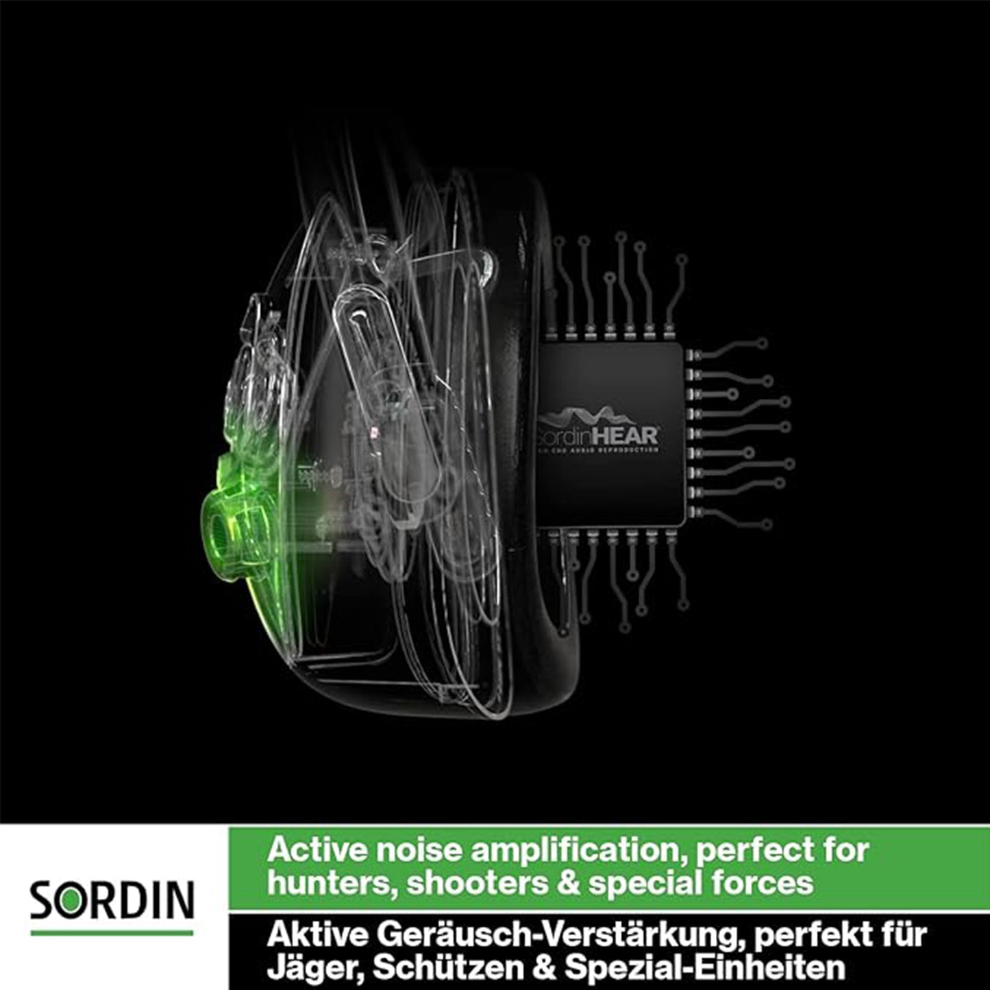 Sordin Supreme Pro-X Waterproof Earmuff Green