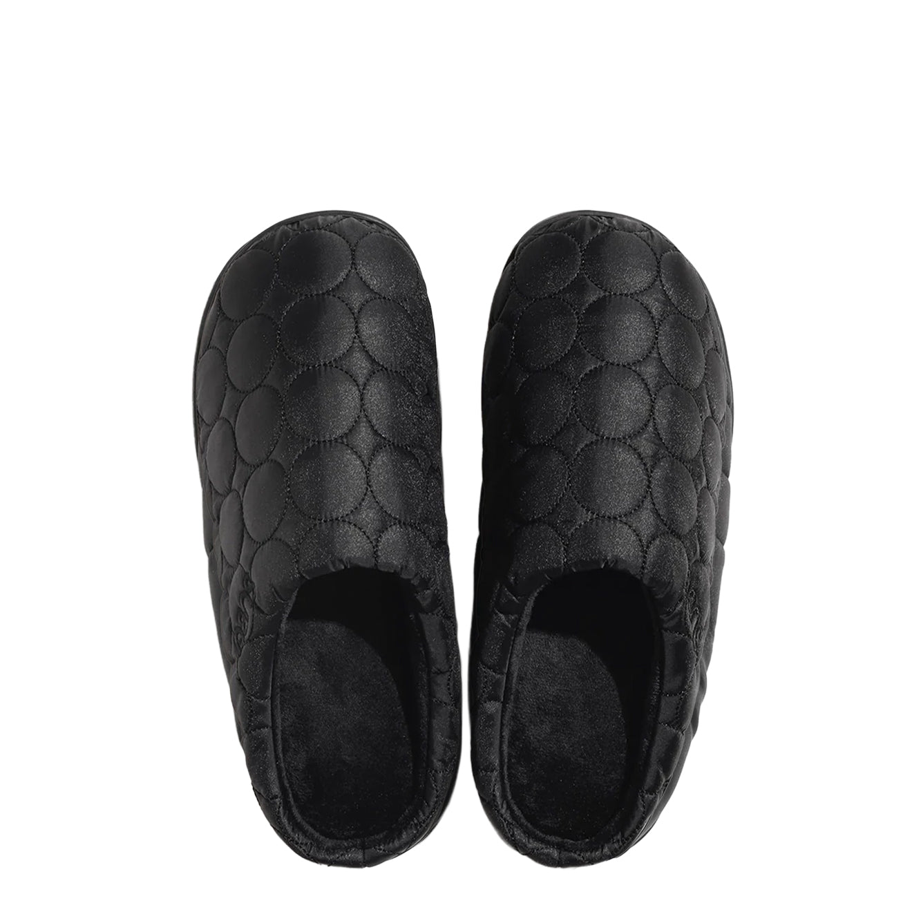 Subu Womens Circle Slipper Black
