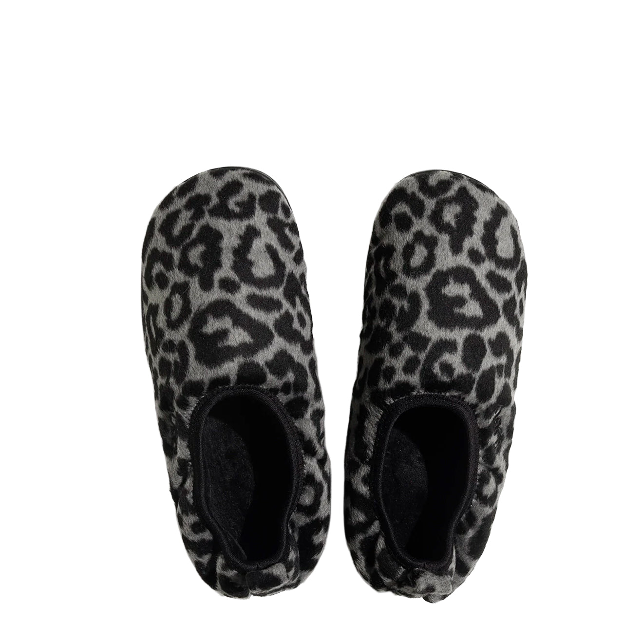 Subu Womens Dots Vamp Slipper Leopard Black