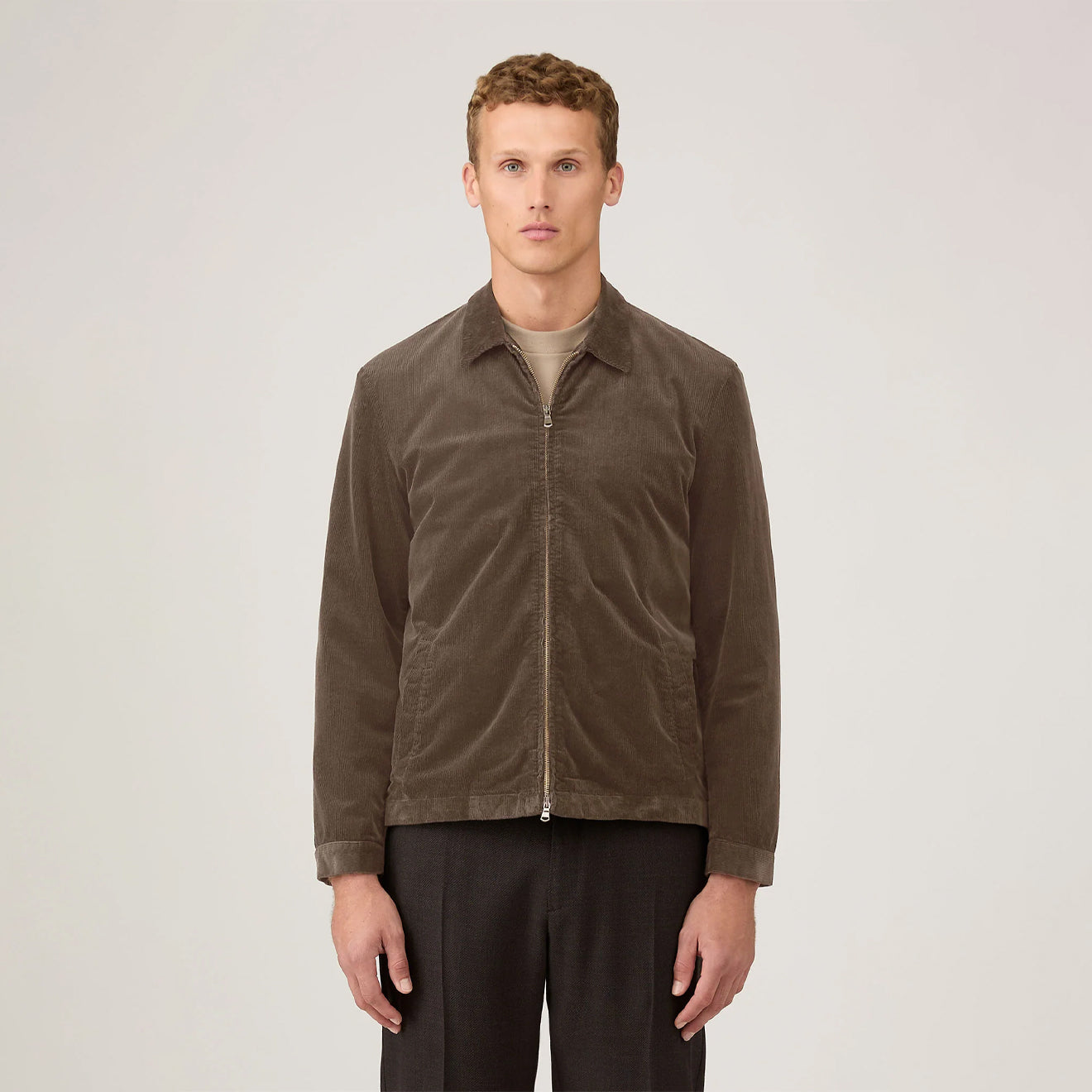 Sunspel Cord Harrington Jacket Bark