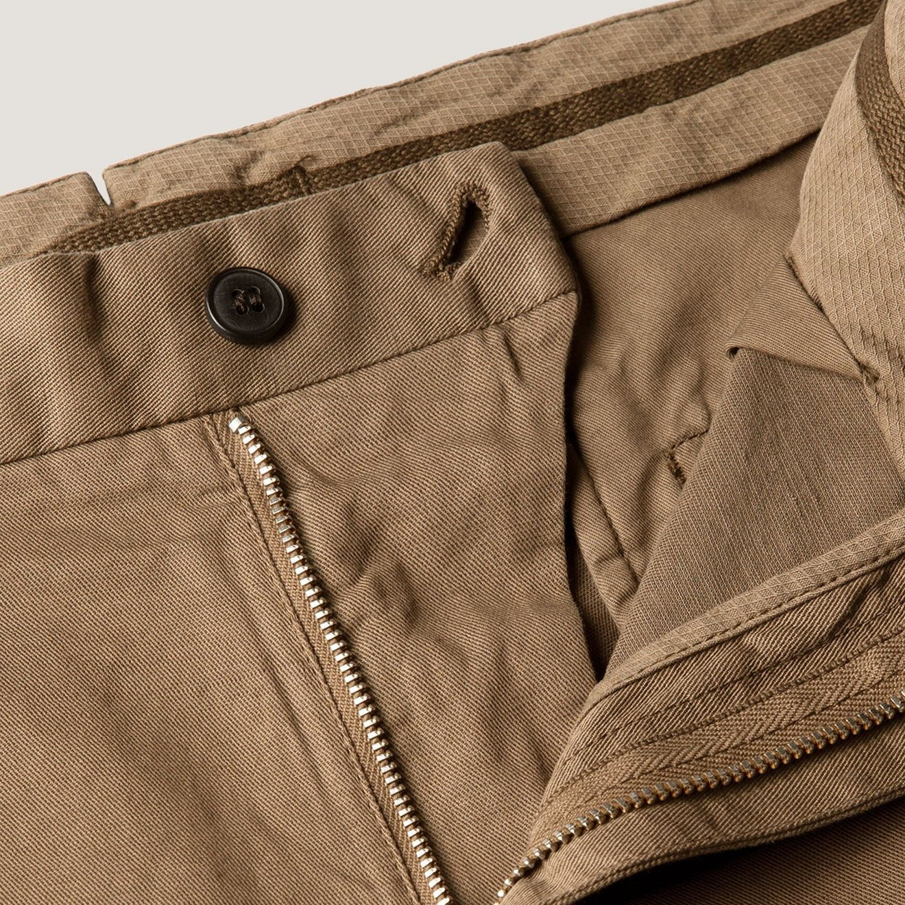 Sunspel Cotton Linen Trouser Dark Cedar 32" LEG