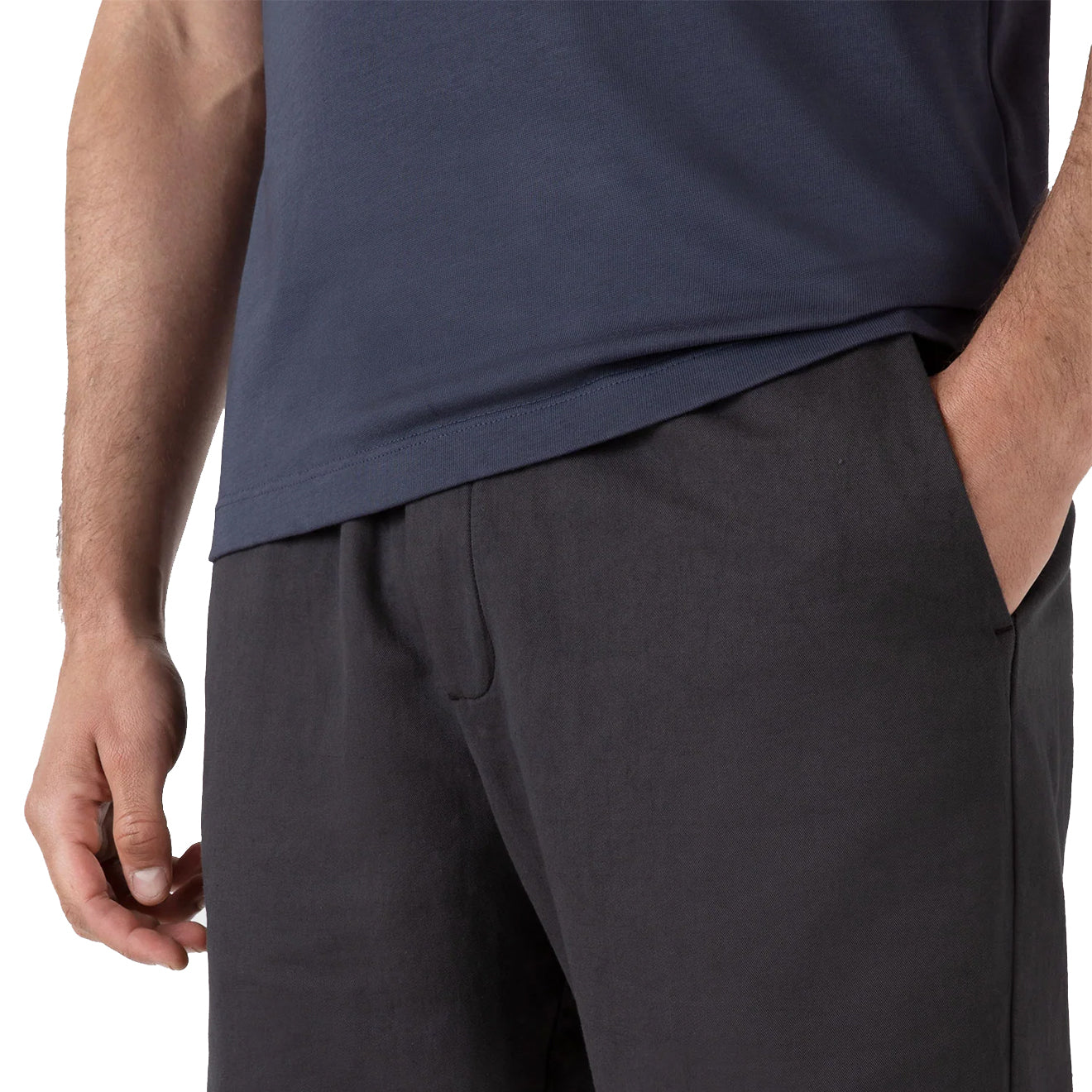Sunspel Drawstring Short Charcoal - The Sporting Lodge
