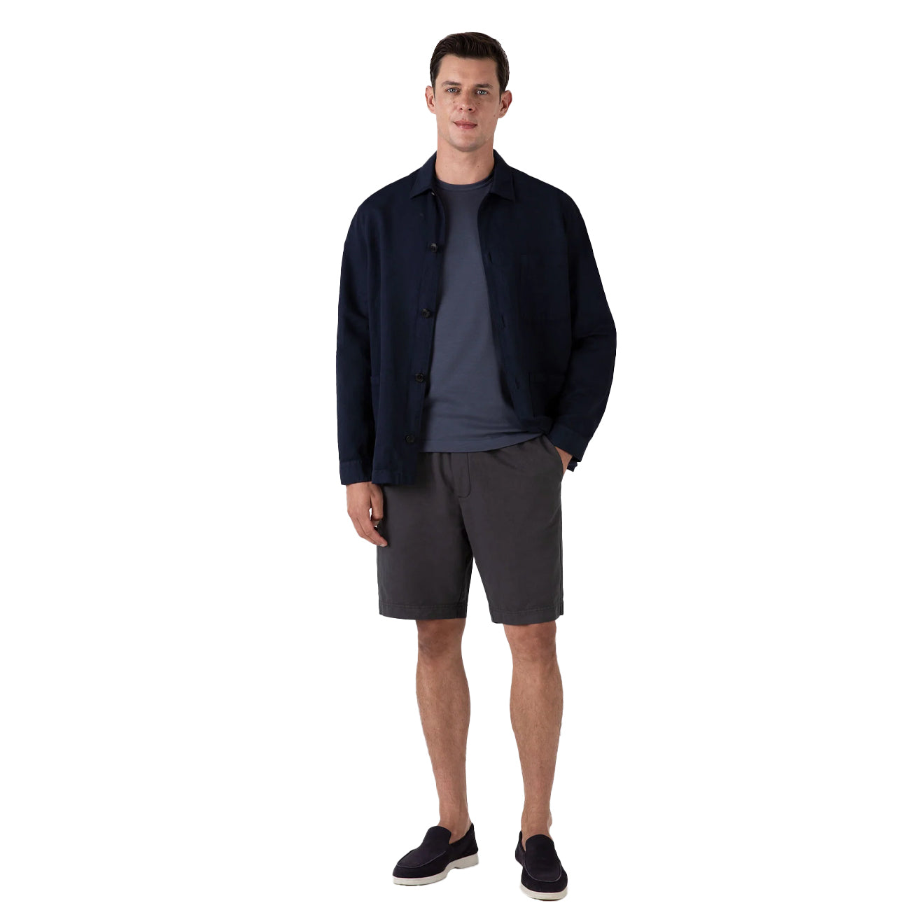 Sunspel Drawstring Short Charcoal - The Sporting Lodge