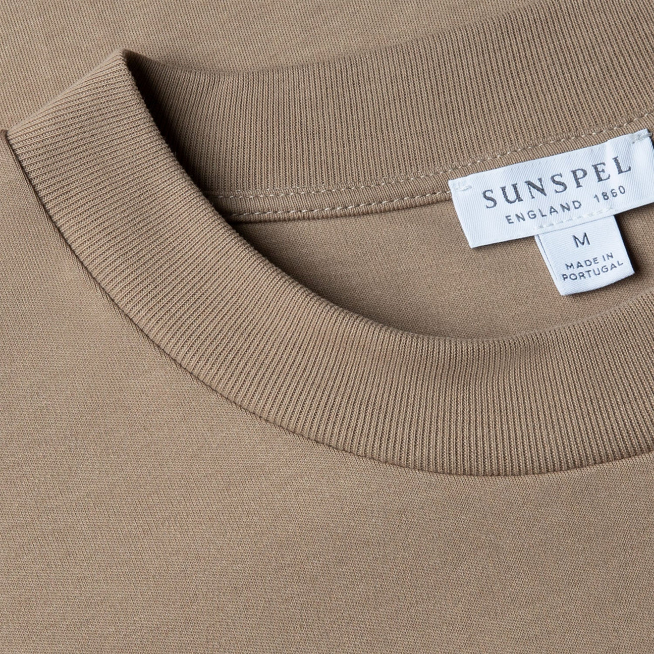 Sunspel Heavy Weight S/S Crew Tee Dark Stone - The Sporting Lodge