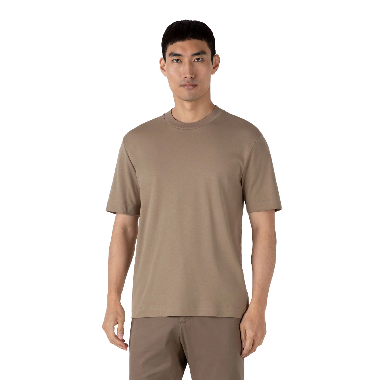 Sunspel Heavy Weight S/S Crew Tee Dark Stone