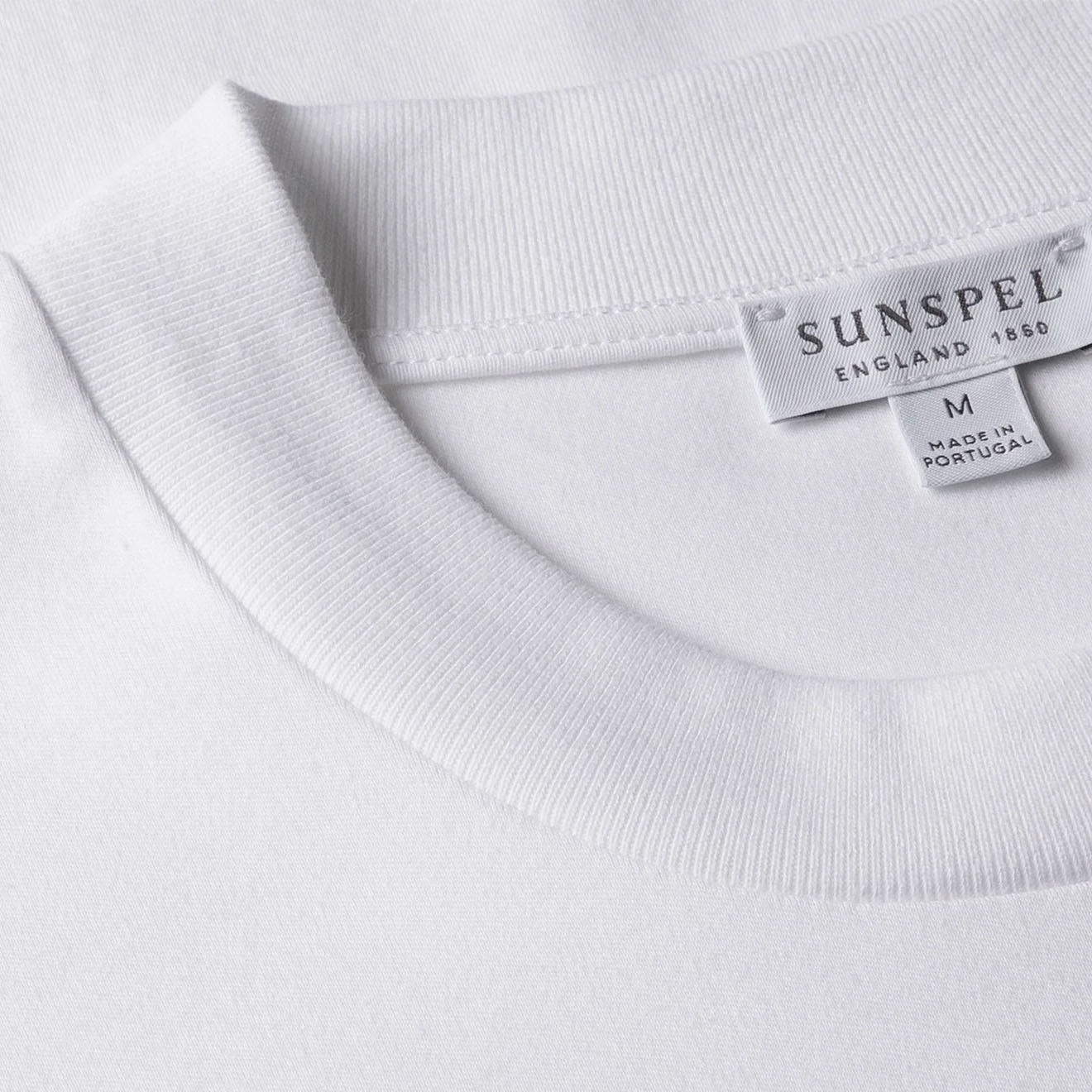 Sunspel Heavy Weight S/S Crew Tee White - The Sporting Lodge
