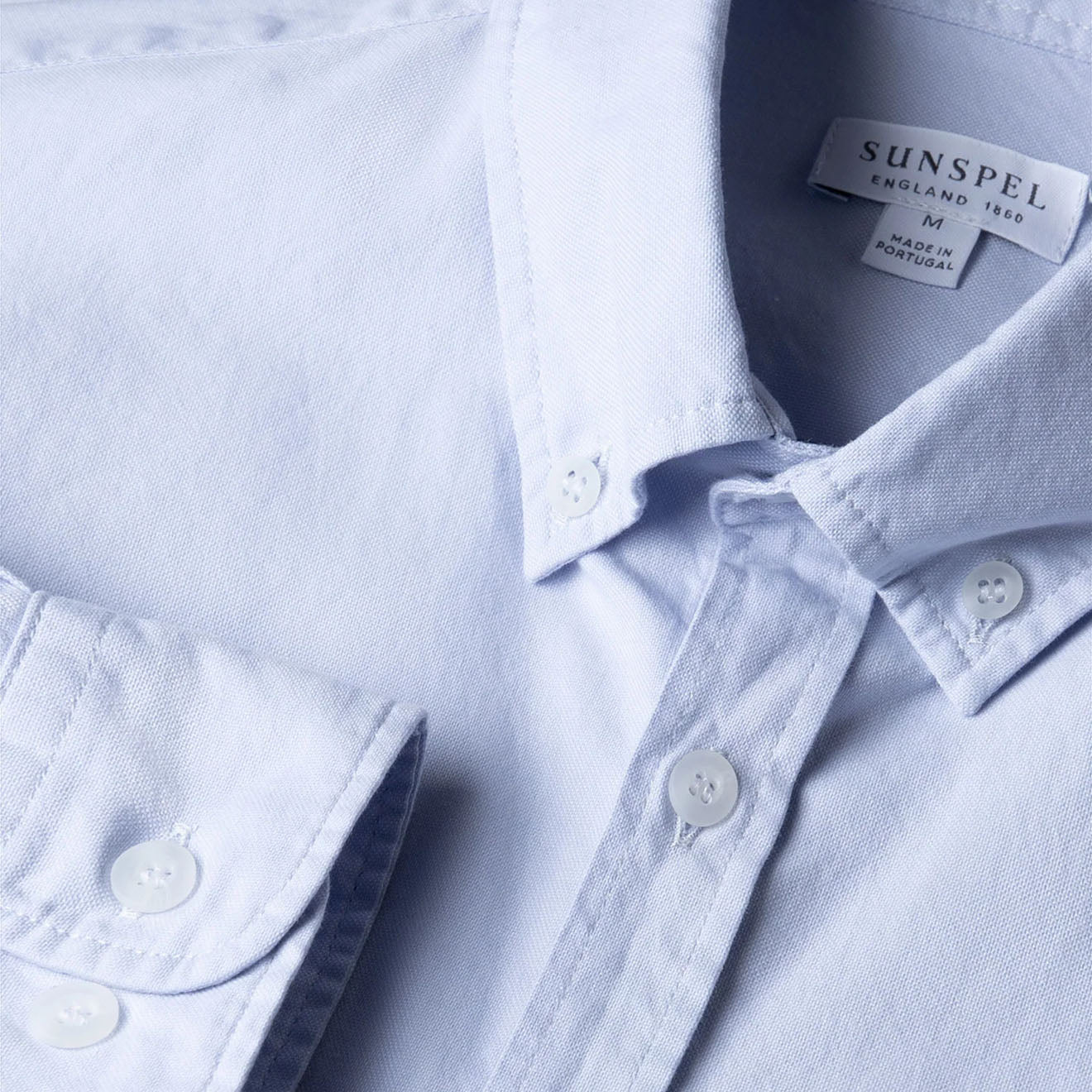 Sunspel L/S Oxford Shirt Light Blue - The Sporting Lodge