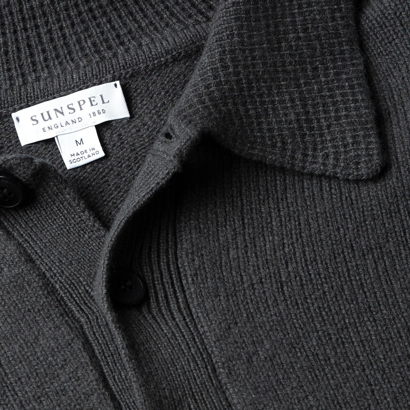 Sunspel Lambswool Polo Drill Green - The Sporting Lodge