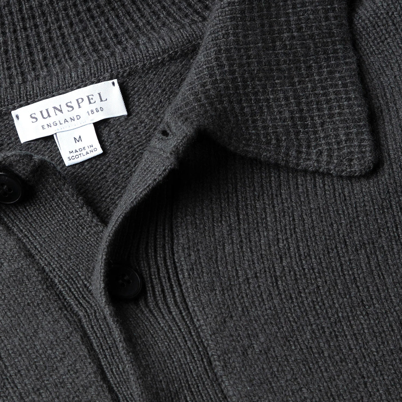 Sunspel Lambswool Polo Drill Green - The Sporting Lodge