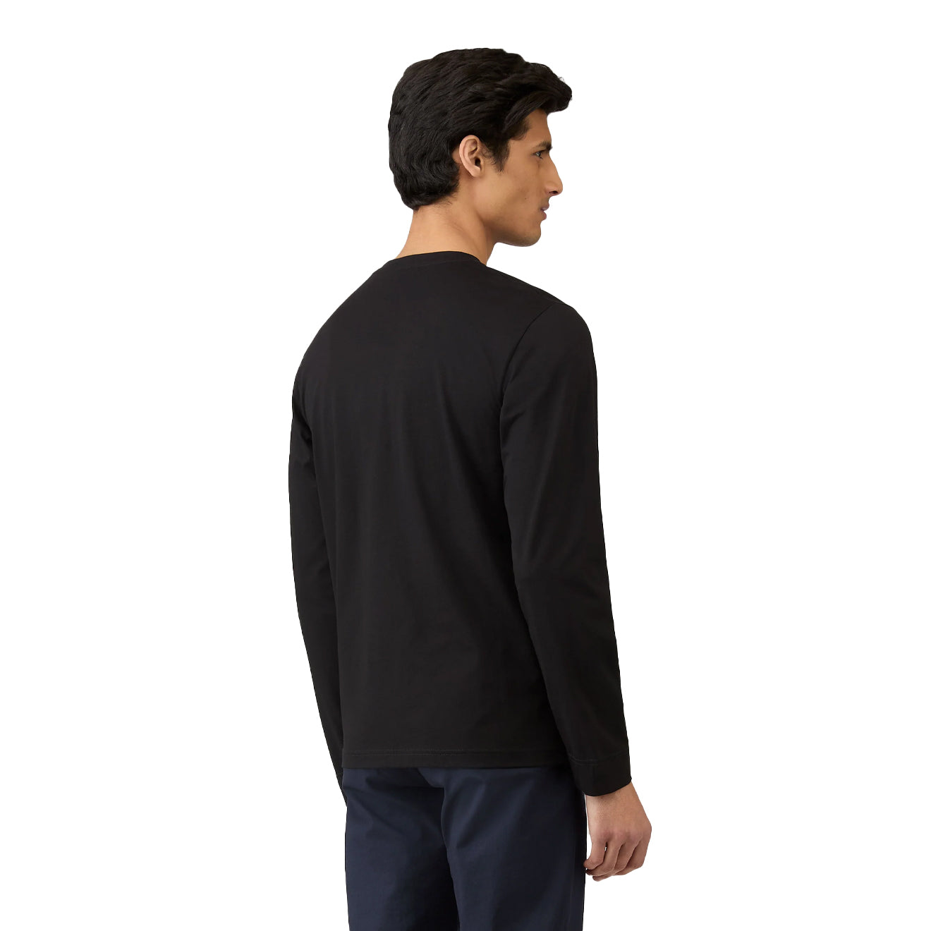 Sunspel Long Sleeve Riviera Midweight T-Shirt Black - The Sporting Lodge