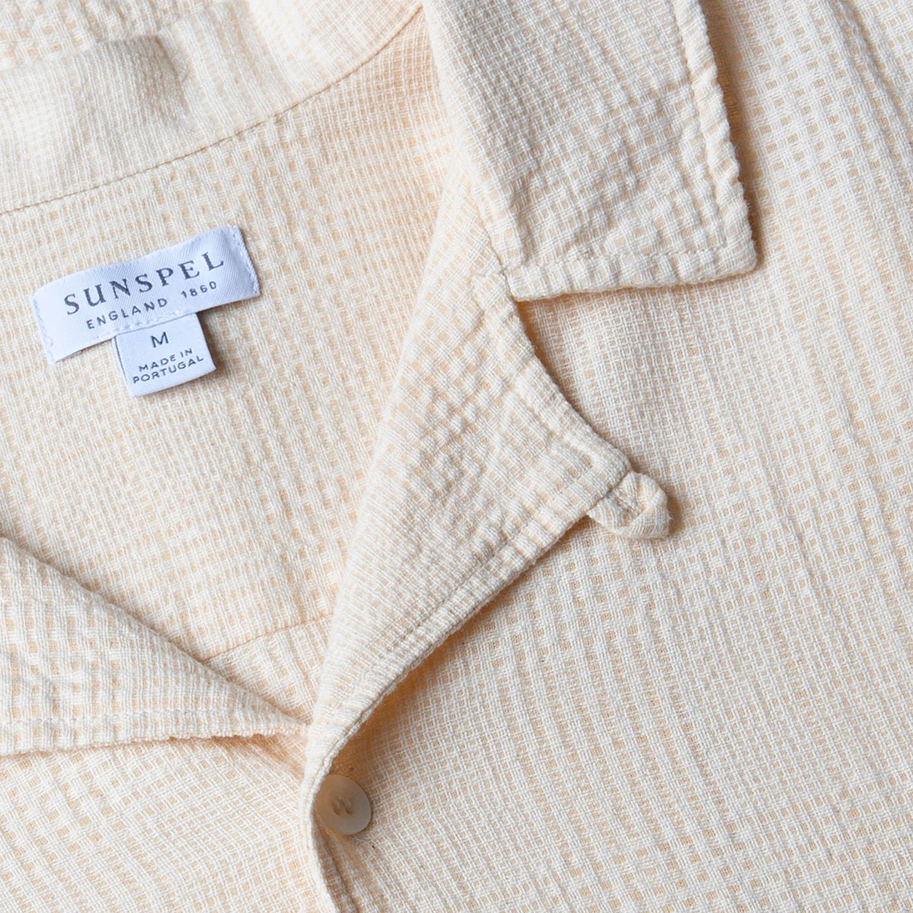 Sunspel Loose Weave Check Shirt Ecru - The Sporting Lodge