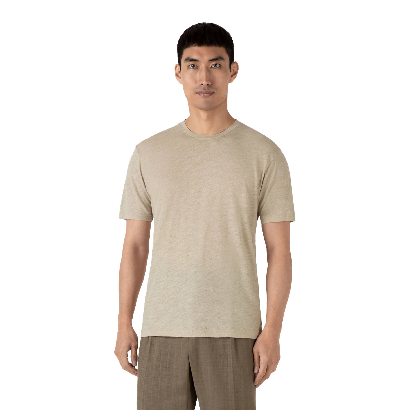 Sunspel Pima S/S Crew Neck Tee Ash Grey - The Sporting Lodge