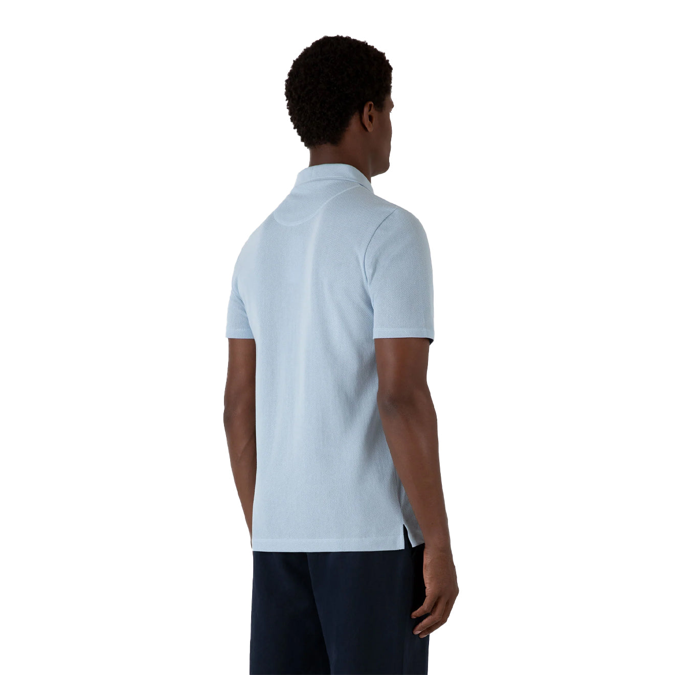 Sunspel Riviera Polo Shirt Blue Mist - The Sporting Lodge