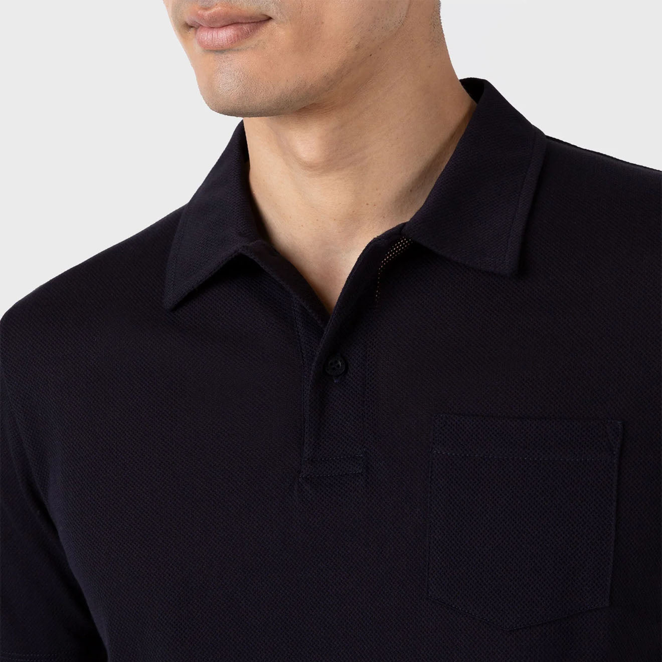 Sunspel Riviera Polo Shirt Midnight Navy - The Sporting Lodge
