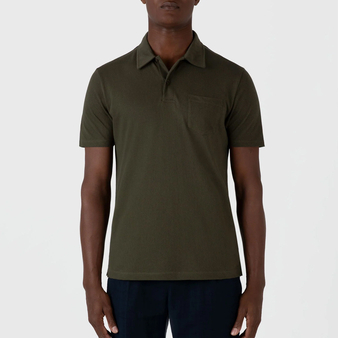 Sunspel Riviera Polo Shirt Pine Green - The Sporting Lodge