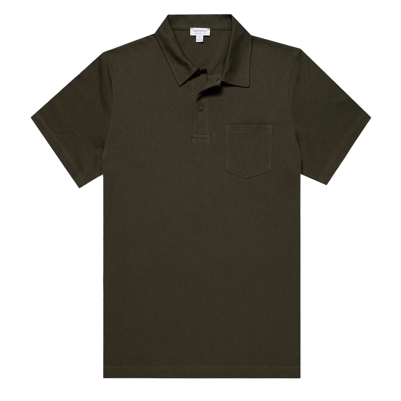 Sunspel Riviera Polo Shirt Pine Green - The Sporting Lodge