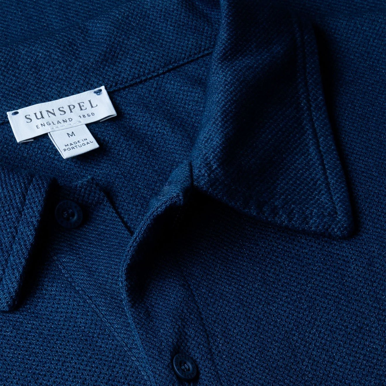 Sunspel Riviera Polo Shirt Real Indigo - The Sporting Lodge