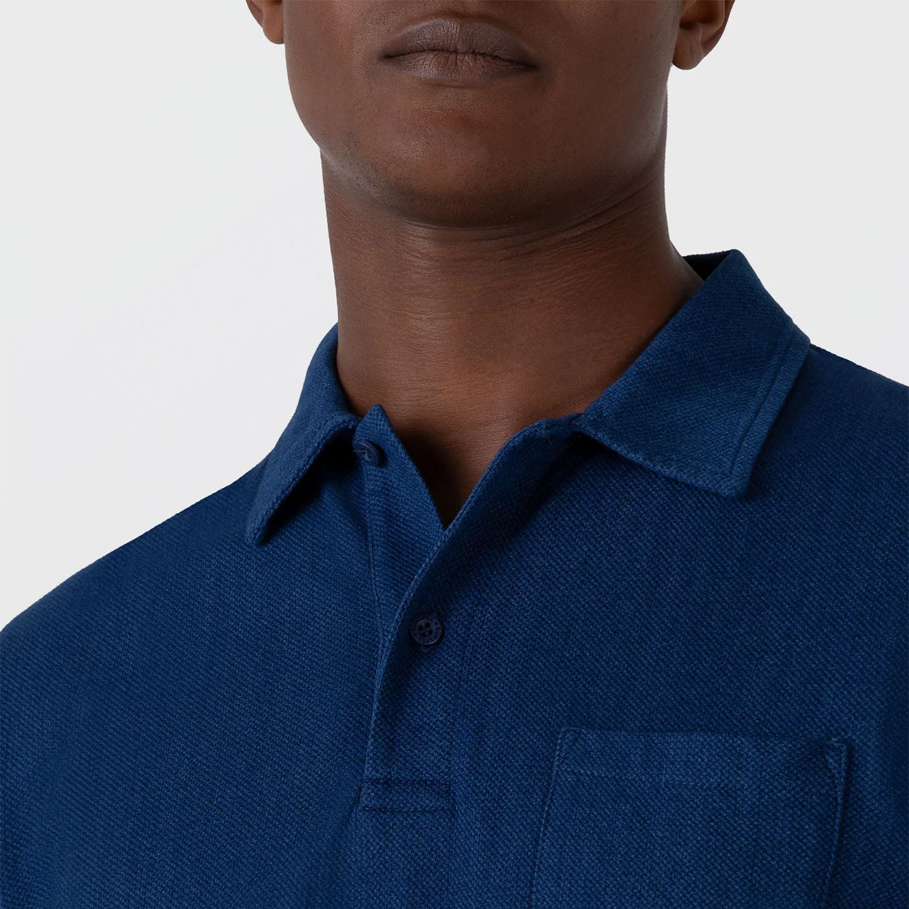 Sunspel Riviera Polo Shirt Real Indigo - The Sporting Lodge