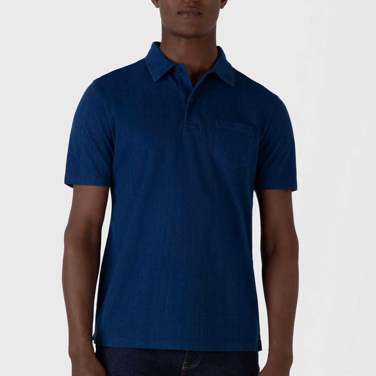 Sunspel Riviera Polo Shirt Real Indigo - The Sporting Lodge