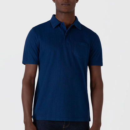 Sunspel Riviera Polo Shirt Real Indigo - The Sporting Lodge