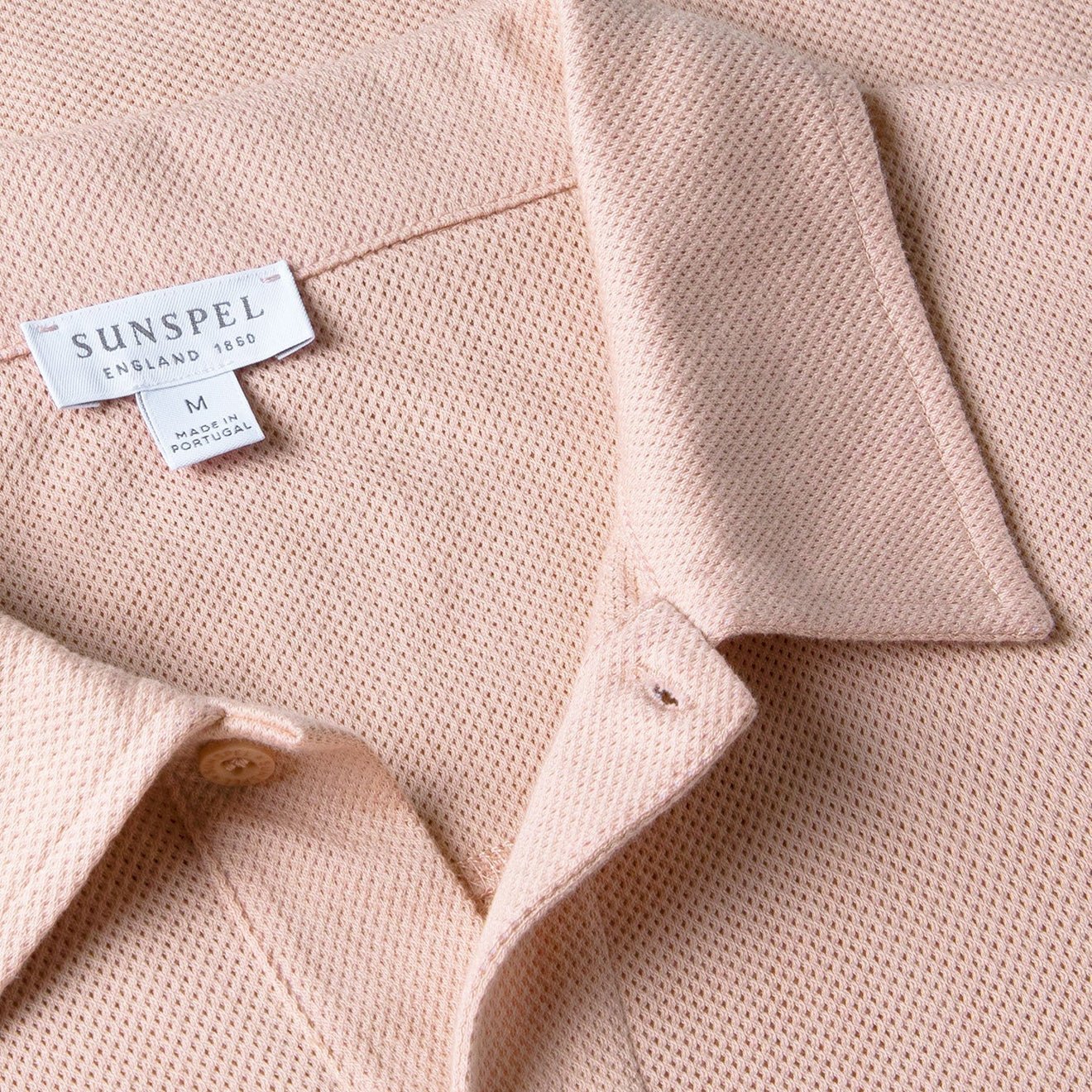 Sunspel SS Riviera Polo Pale Pink