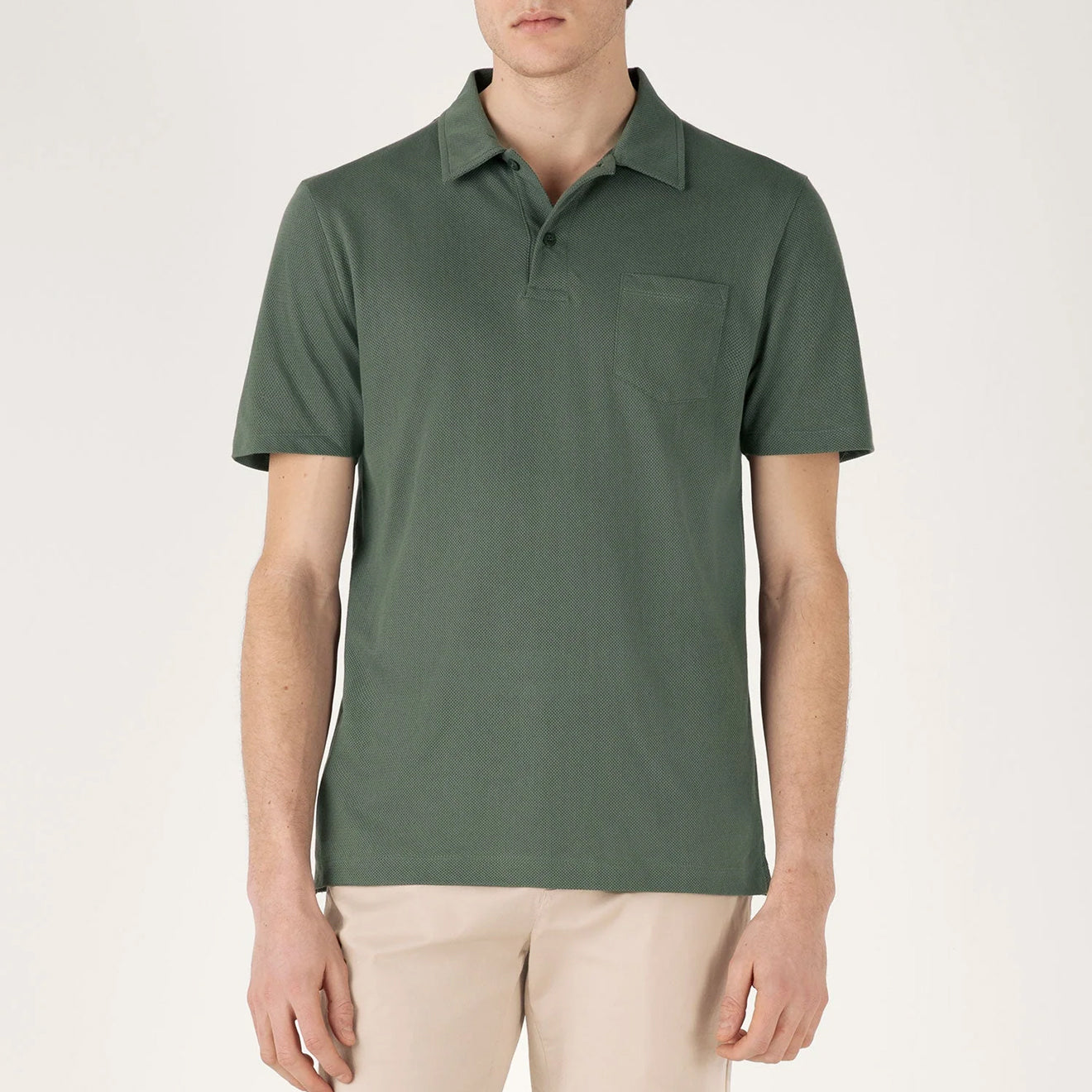 Sunspel S/S Riviera Polo Dark Green - The Sporting Lodge