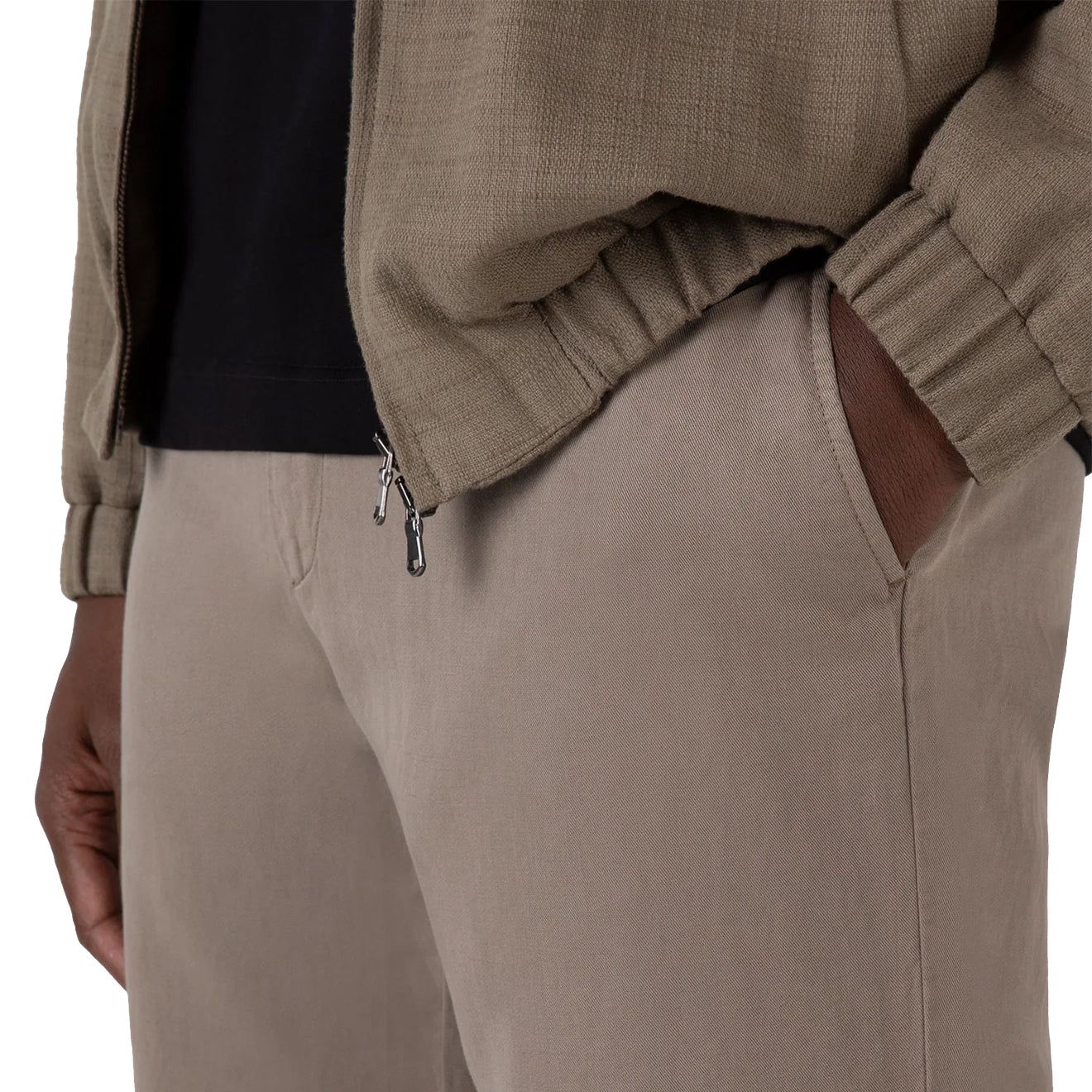 Sunspel Slim Fit Chino Reg Leg Dark Stone - The Sporting Lodge