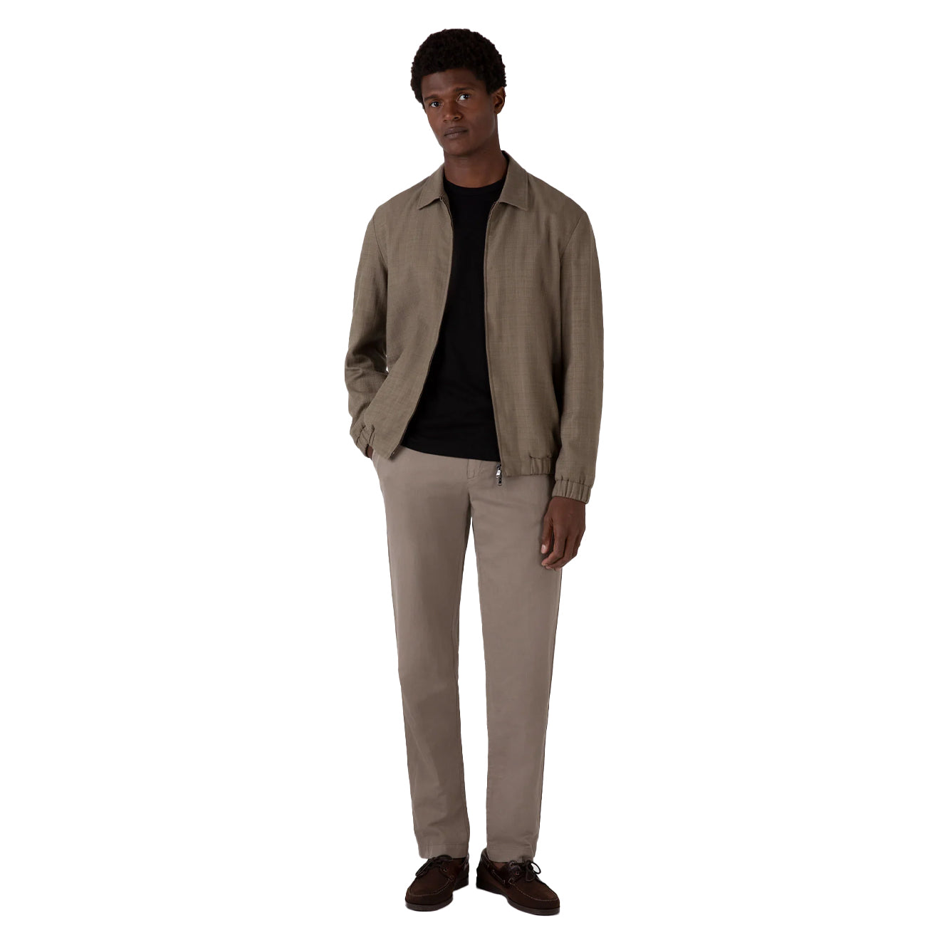 Sunspel Slim Fit Chino Reg Leg Dark Stone - The Sporting Lodge