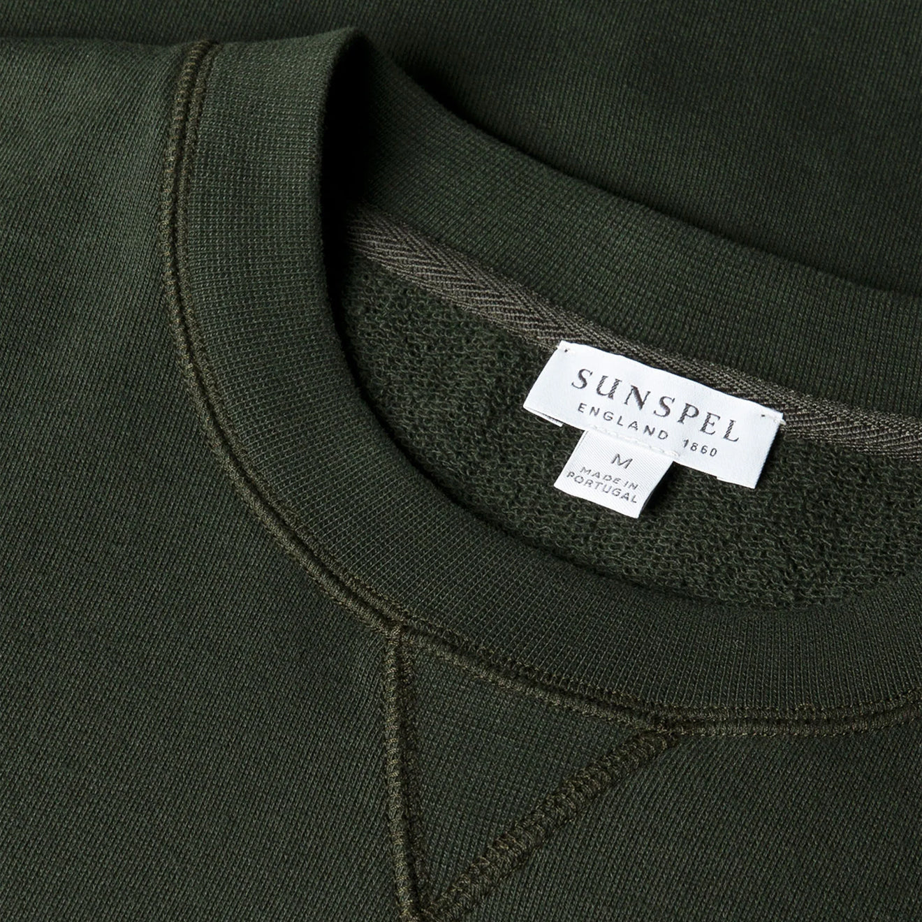 Sunspel Sweatshirt Dark Green - The Sporting Lodge