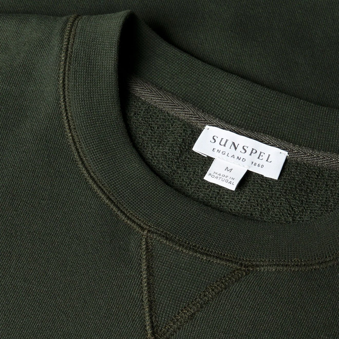 Sunspel Sweatshirt Dark Green - The Sporting Lodge