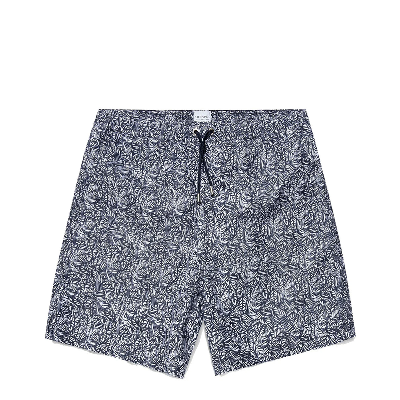 Sunspel Swim Shorts Navy Tropics Print - The Sporting Lodge