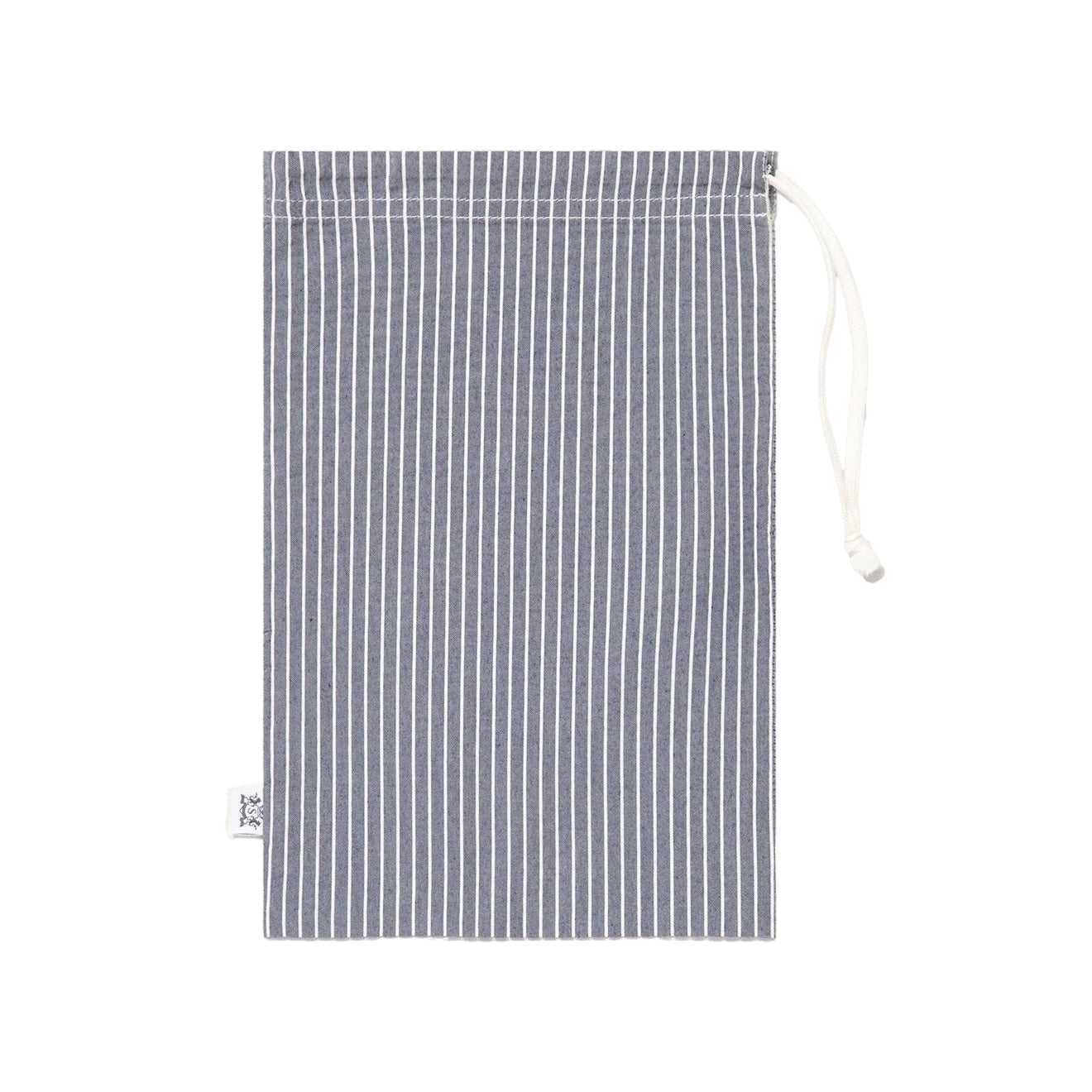 Sunspel Textured Stripe Swimshort Navy / White Seersucker Pinstripe