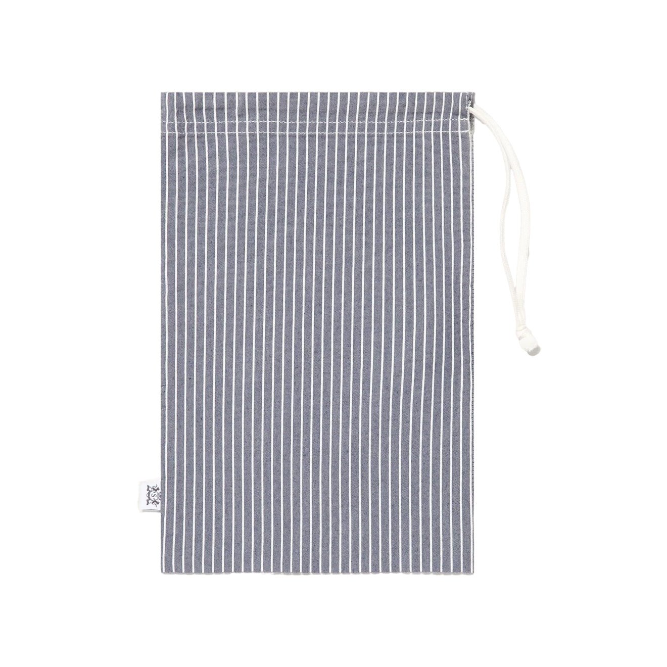 Sunspel Textured Stripe Swimshort Navy / White Seersucker Pinstripe