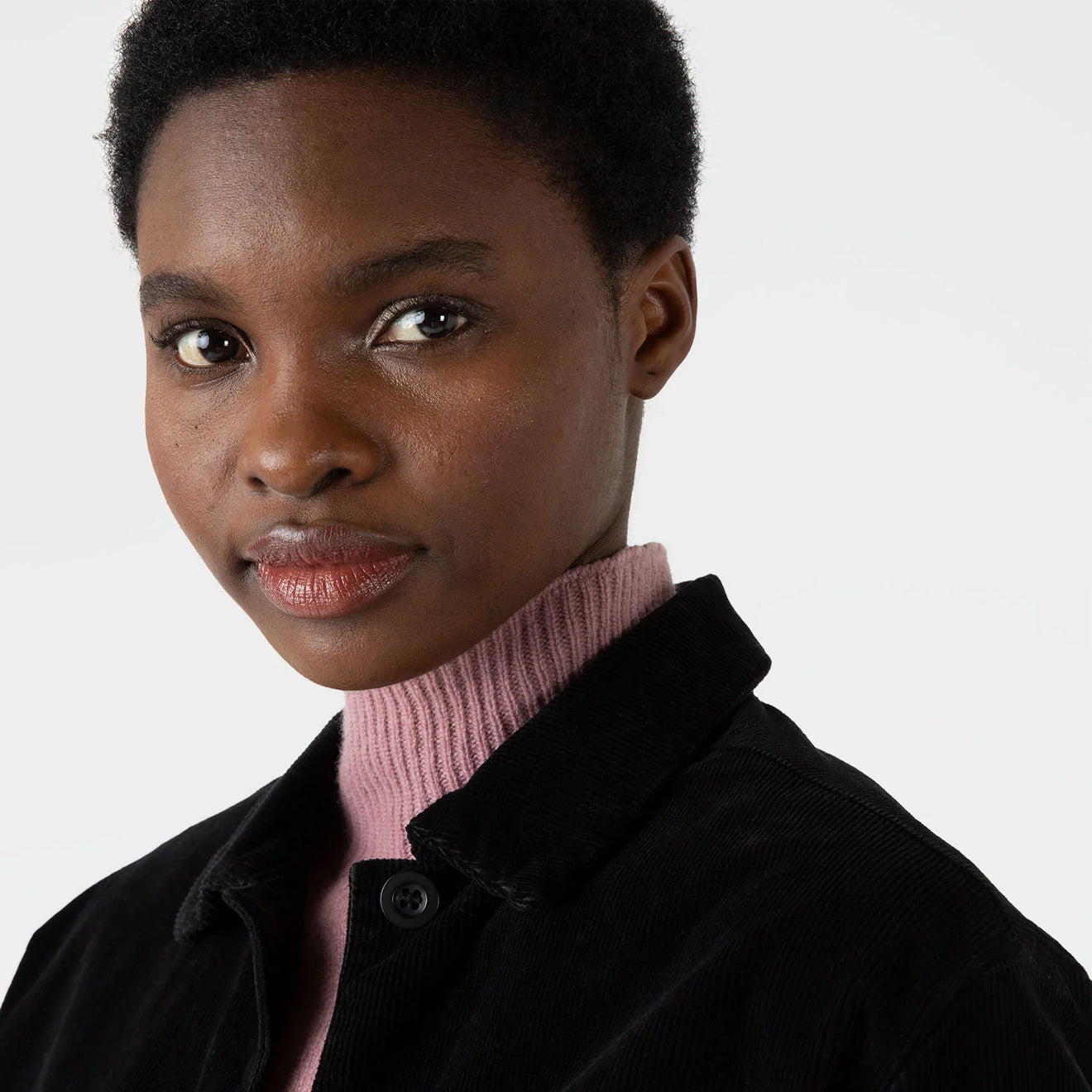 Sunspel Womens Corduroy Boxy Jacket Black - The Sporting Lodge