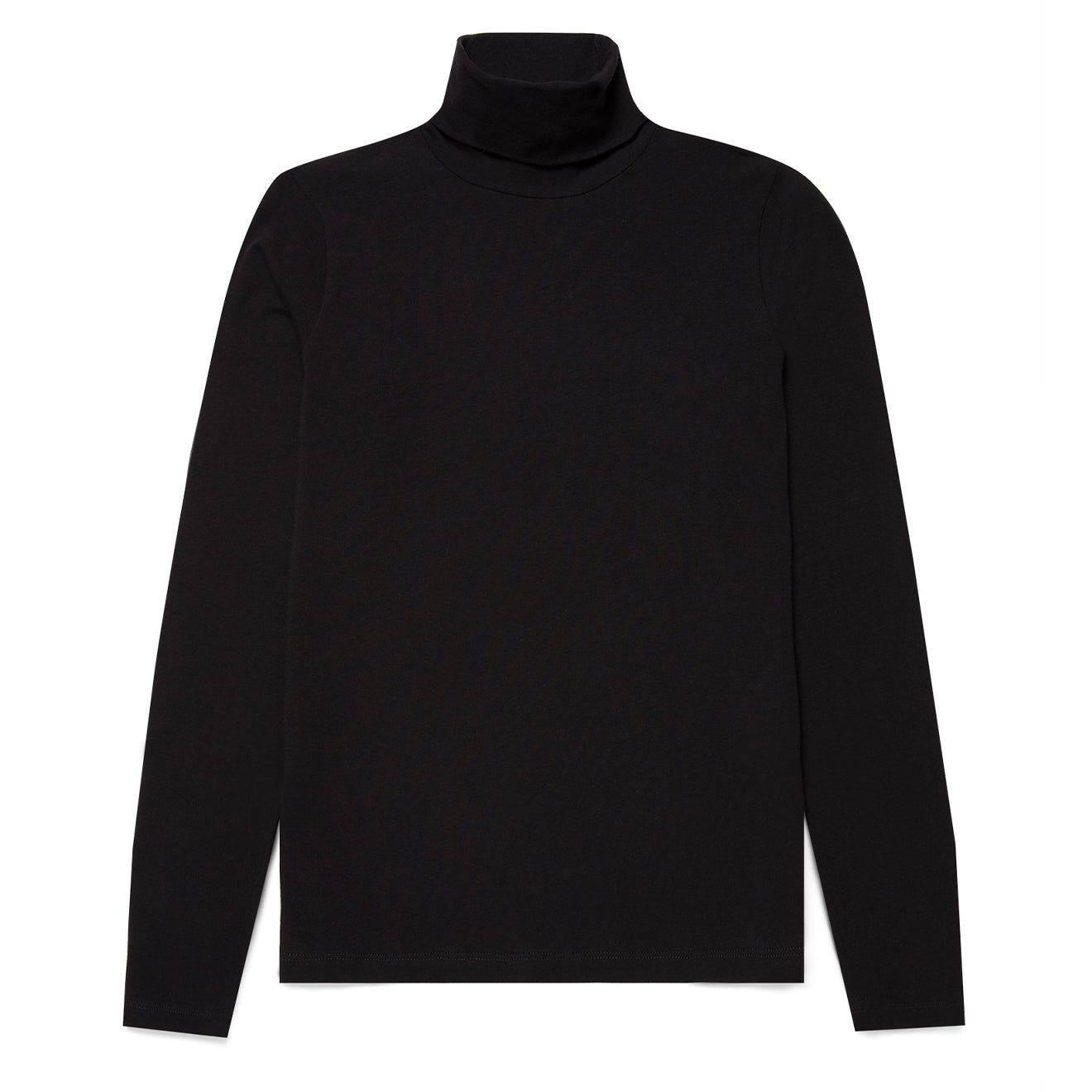 Sunspel Womens L/S Roll Neck Top Black - The Sporting Lodge
