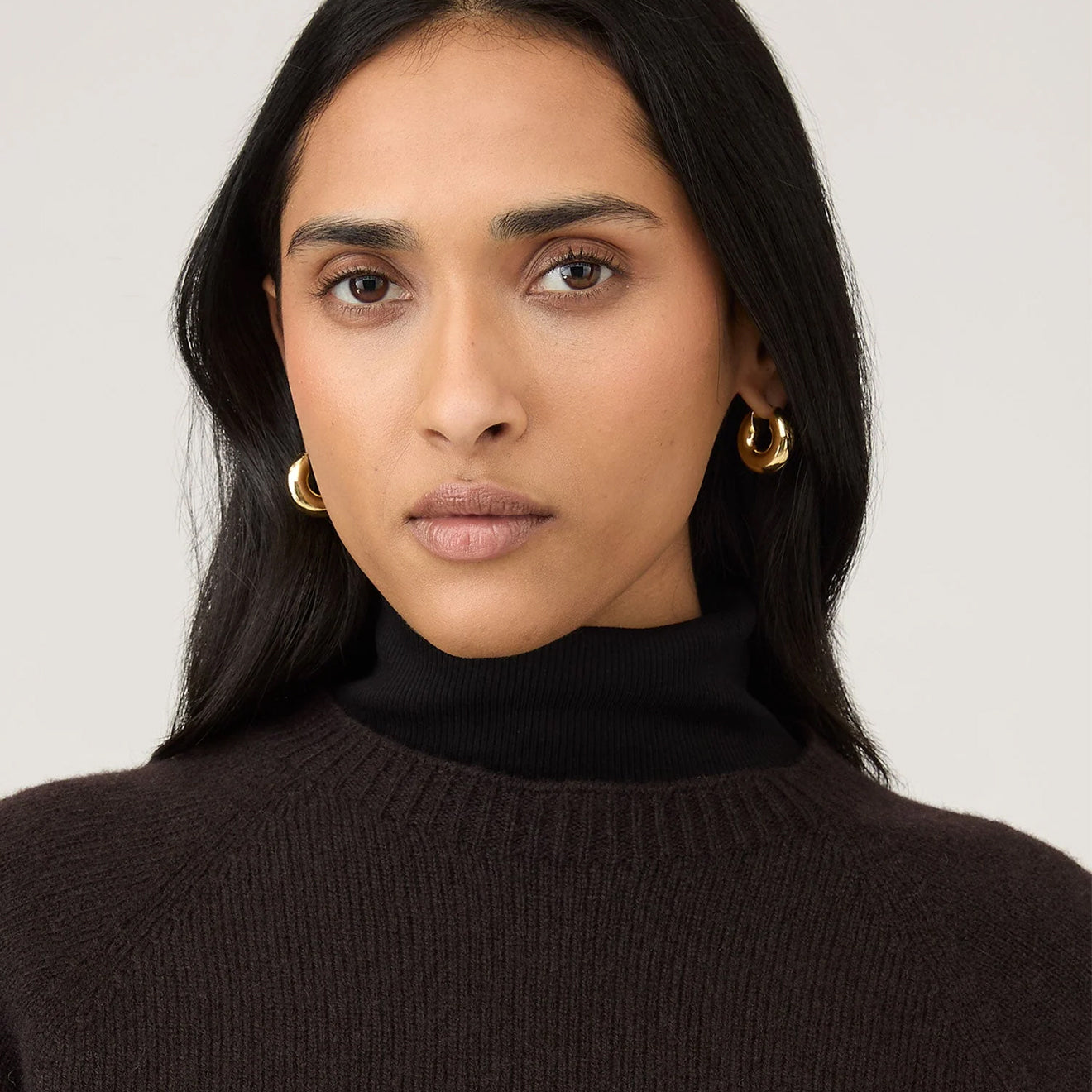 Sunspel Womens Lambswool Crew Truffle - The Sporting Lodge