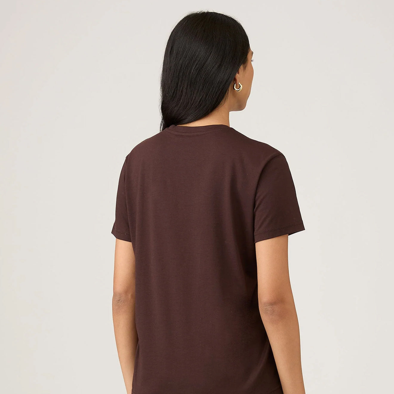 Sunspel Womens S/S Boy Fit T-Shirt Truffle