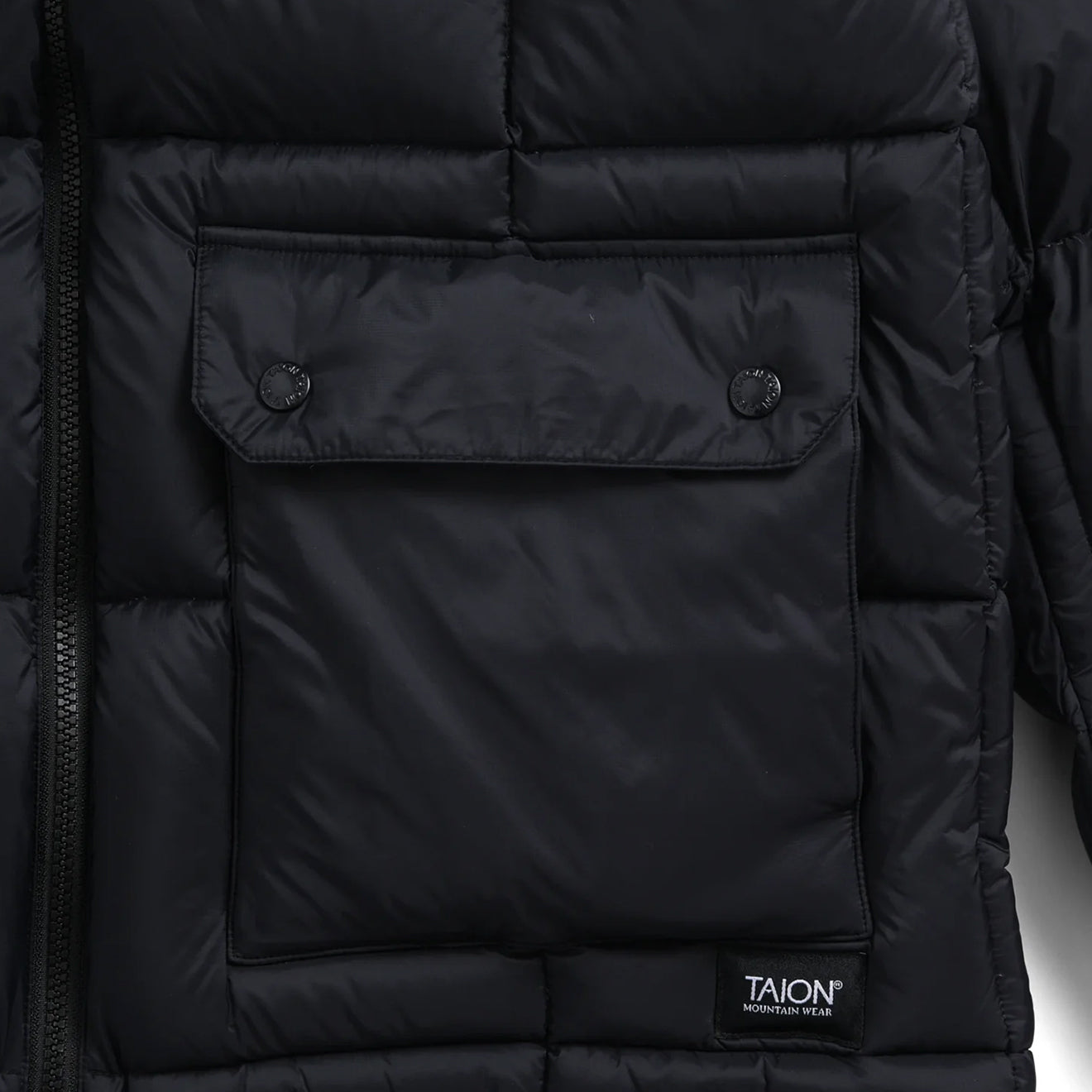 Taion Volume Hood Down Jacket Black - The Sporting Lodge