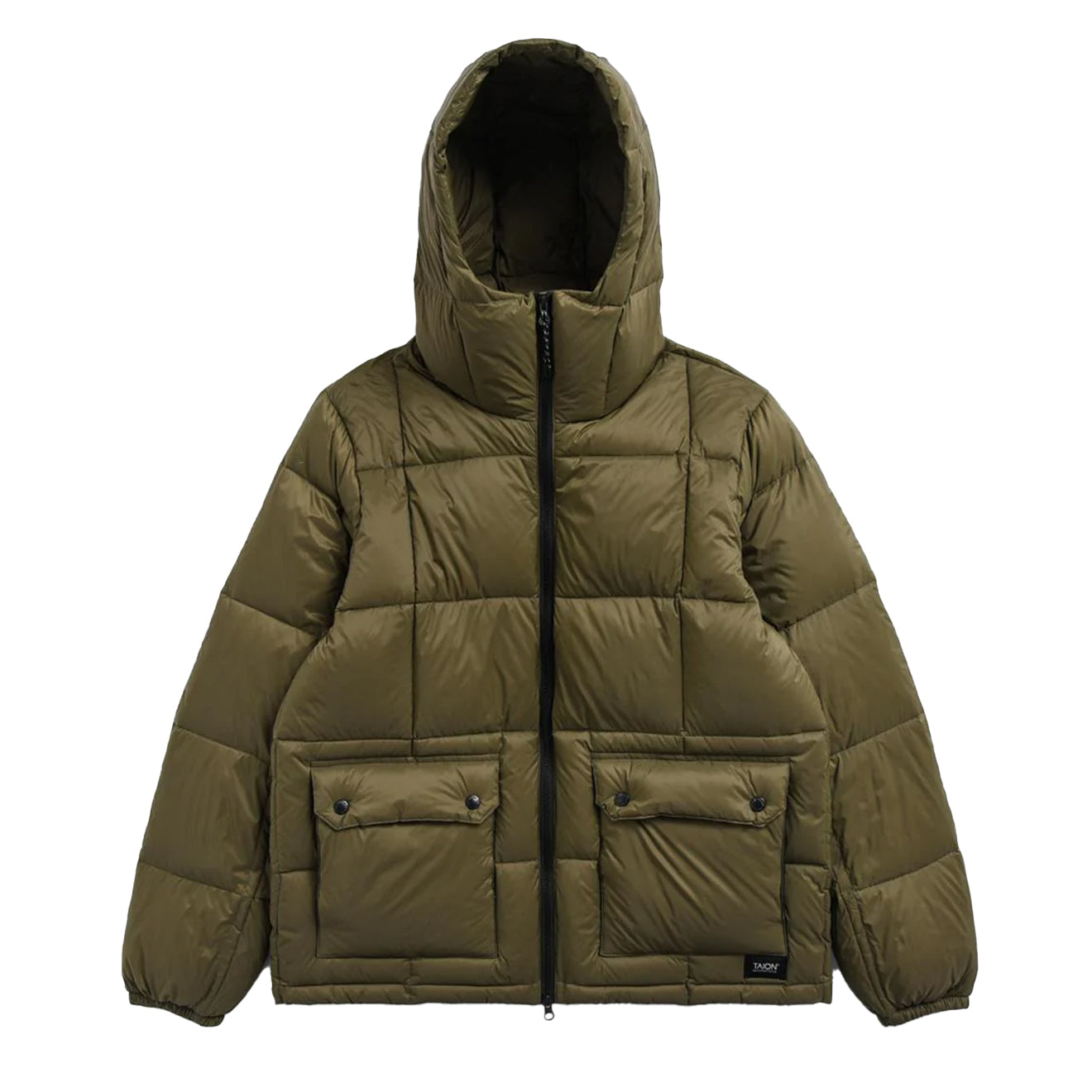 Taion Volume Hood Down Jacket Olive - The Sporting Lodge