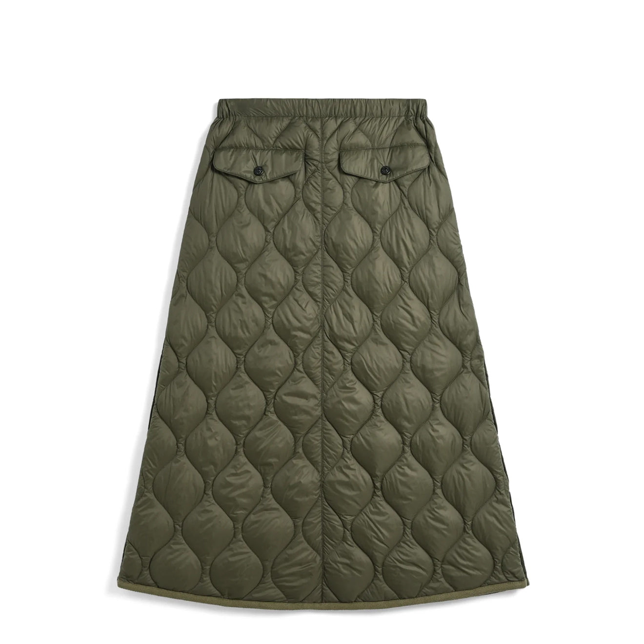 Taion Womens Military Snap Button Down Skirt Dark Sage Green - The Sporting Lodge