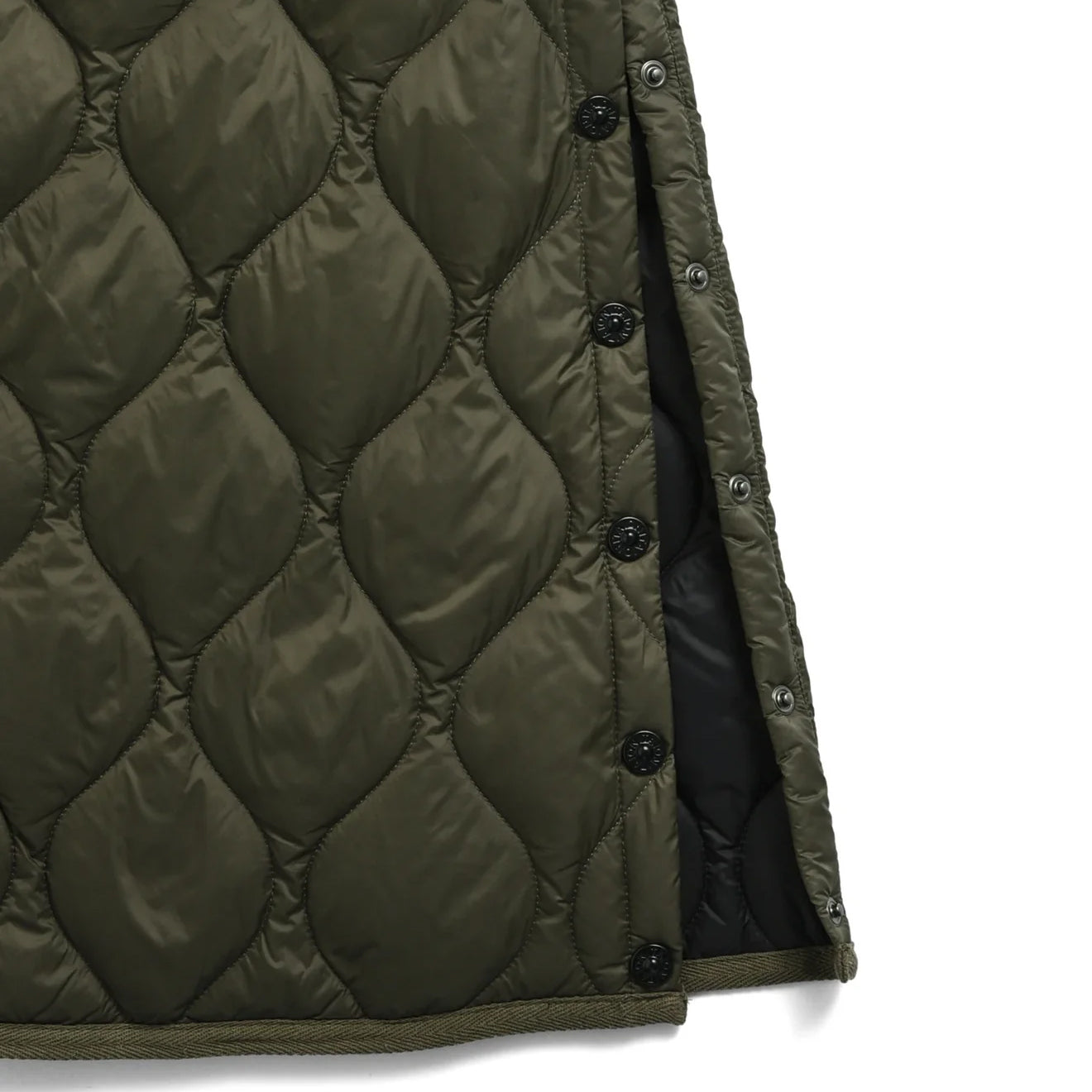 Taion Womens Military Snap Button Down Skirt Dark Sage Green - The Sporting Lodge